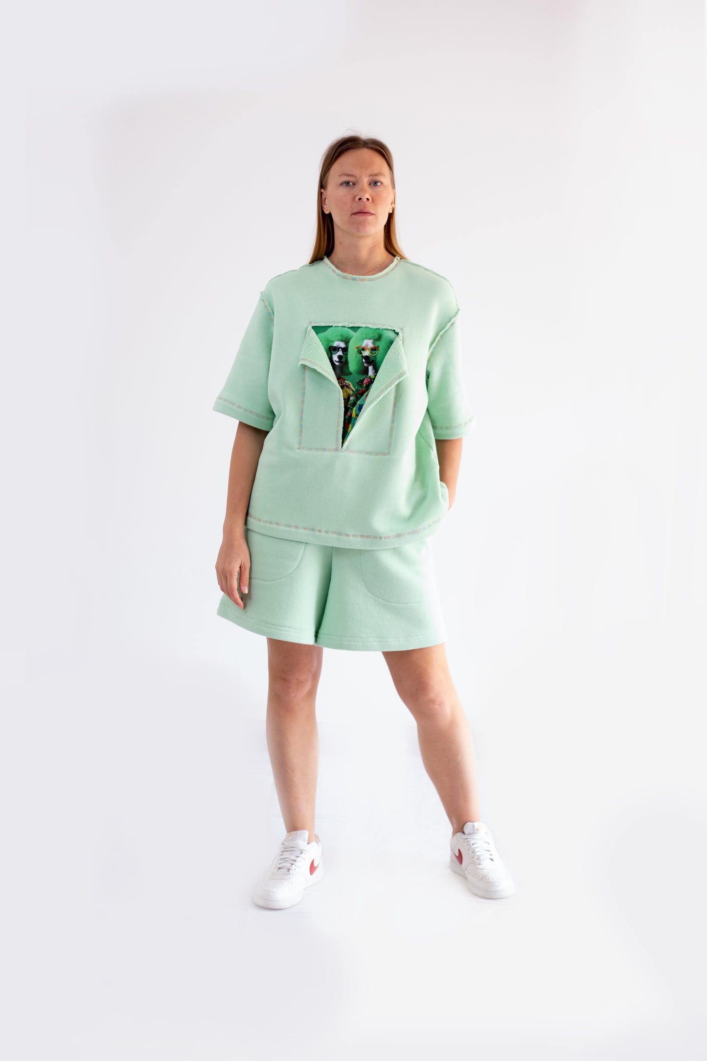 Traje de mujer "Perros" Menta