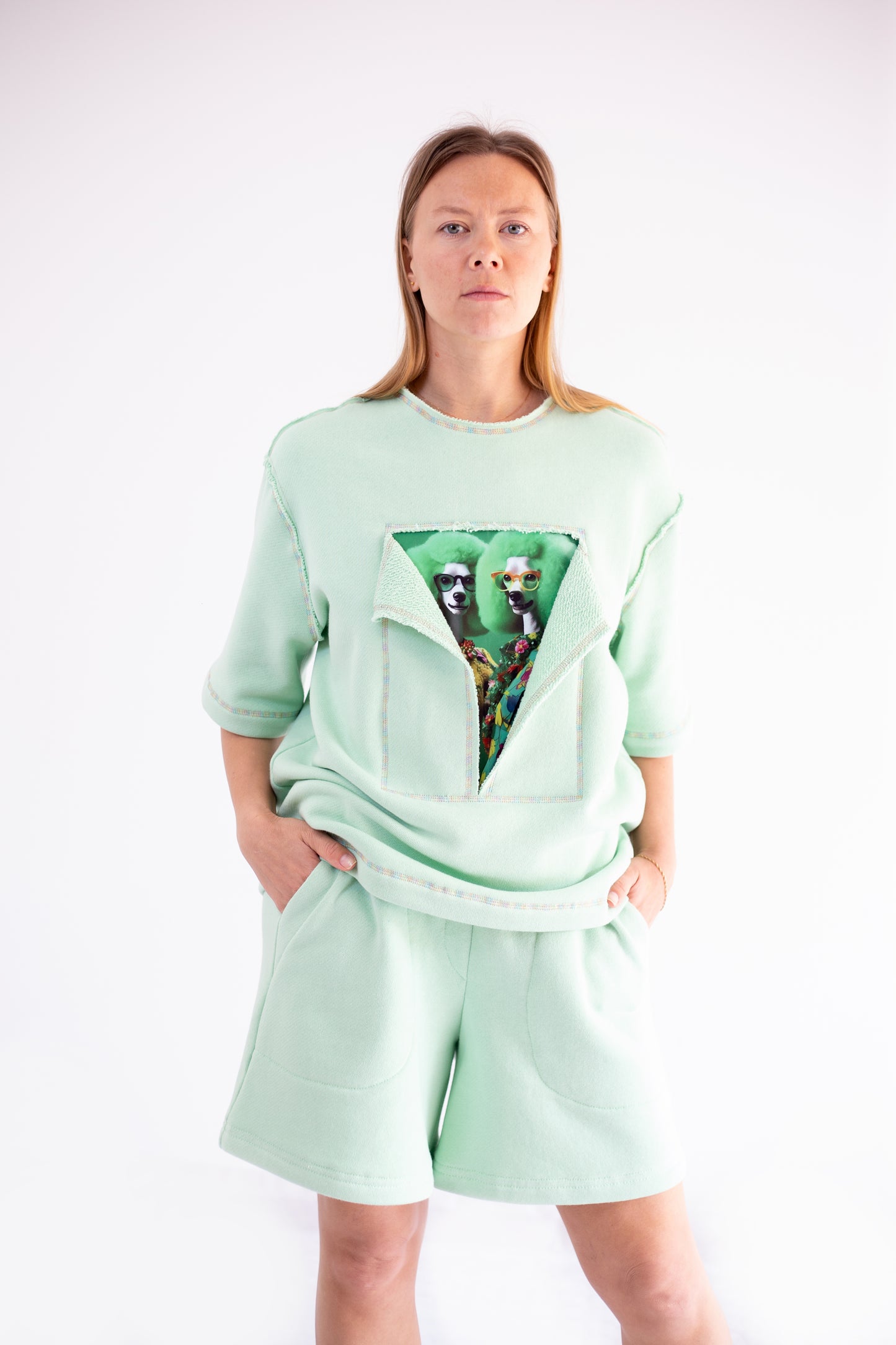 Traje de mujer "Perros" Menta