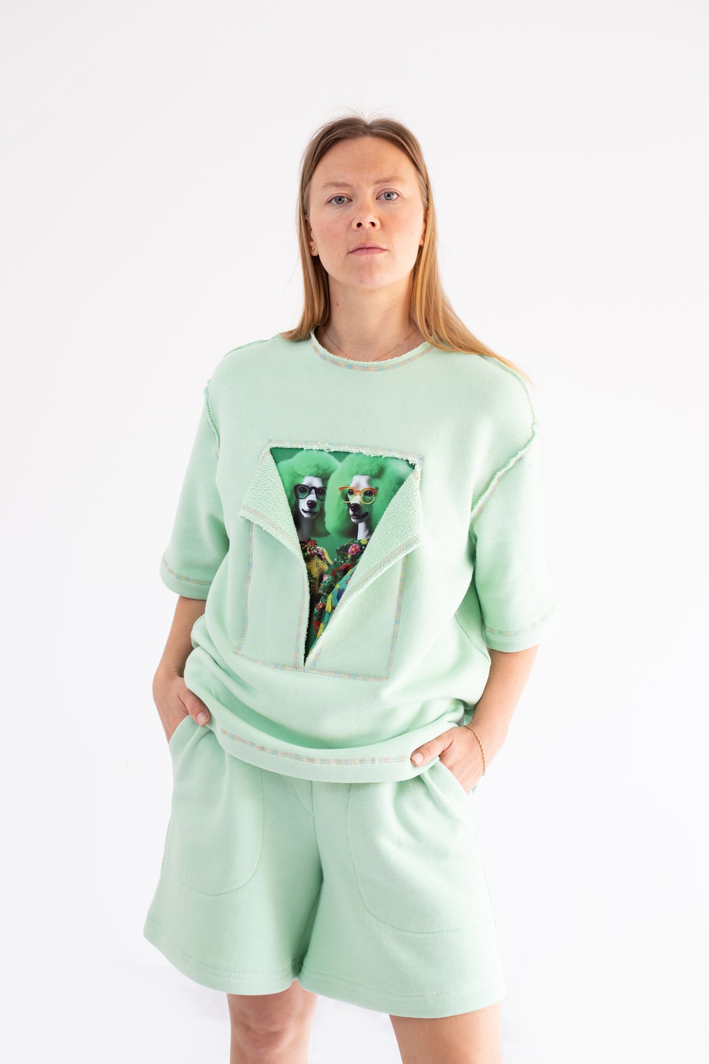 Traje de mujer "Perros" Menta