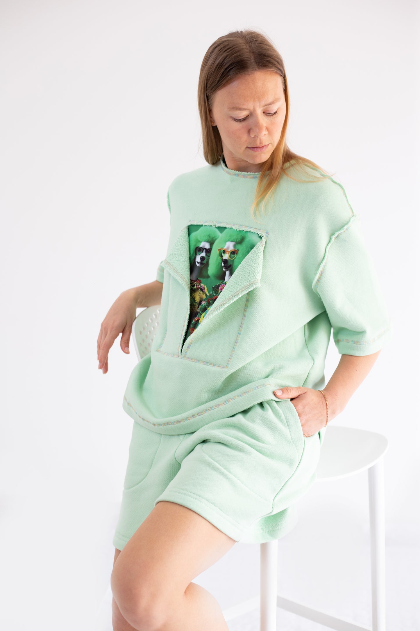 Traje de mujer "Perros" Menta
