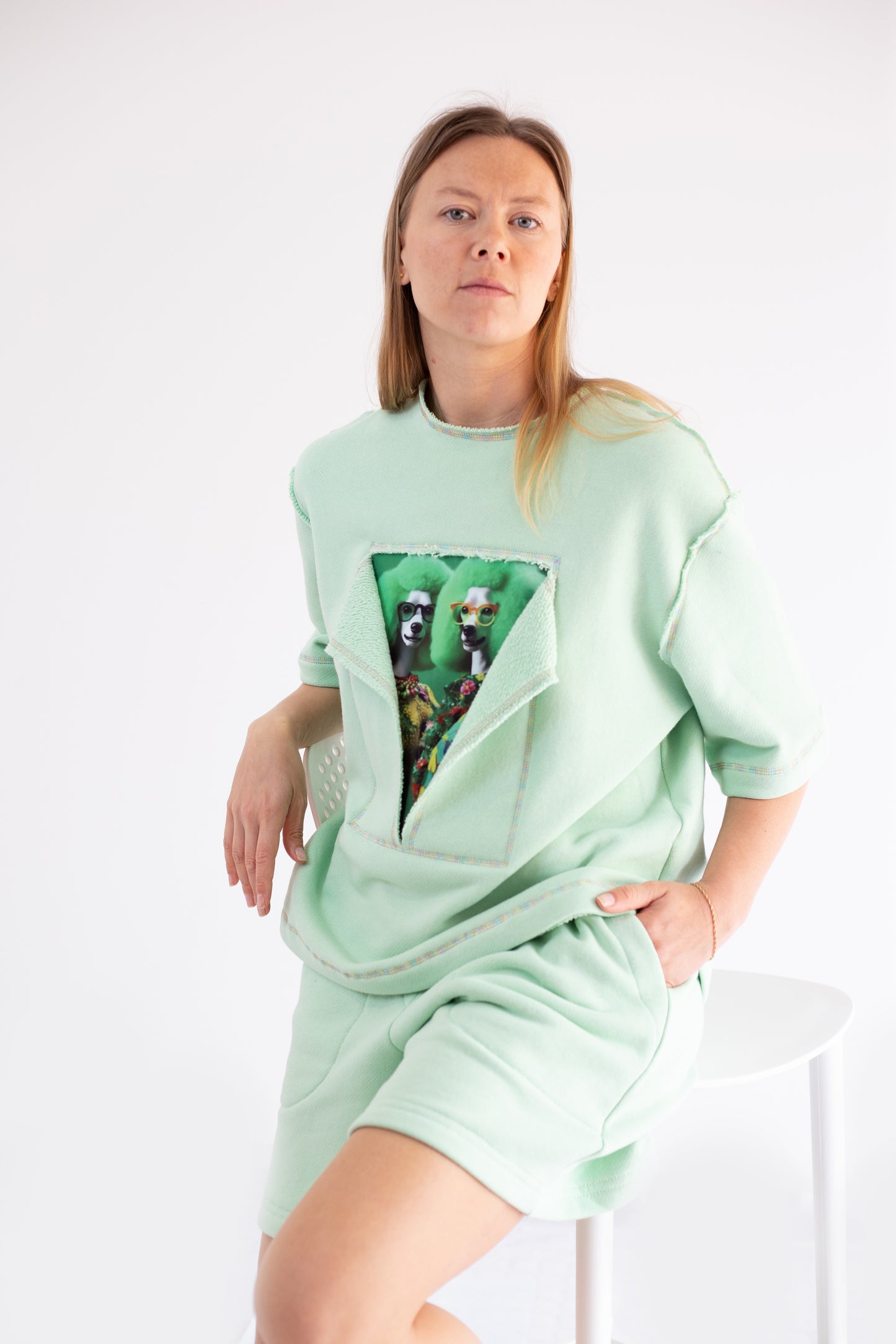 Traje de mujer "Perros" Menta