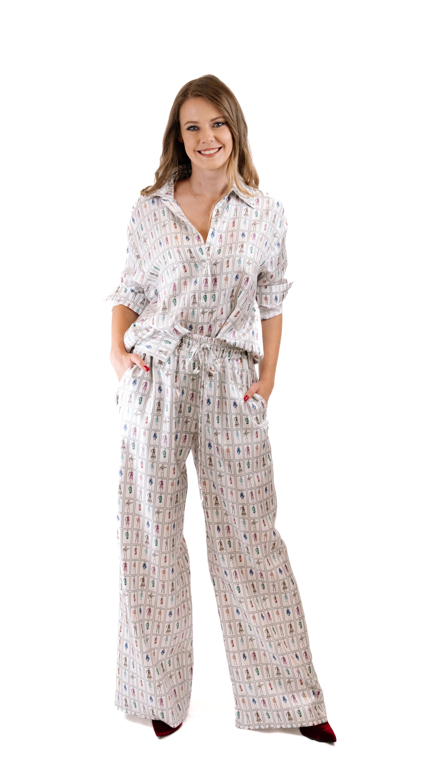 Traje de mujer "Patrones Lila"