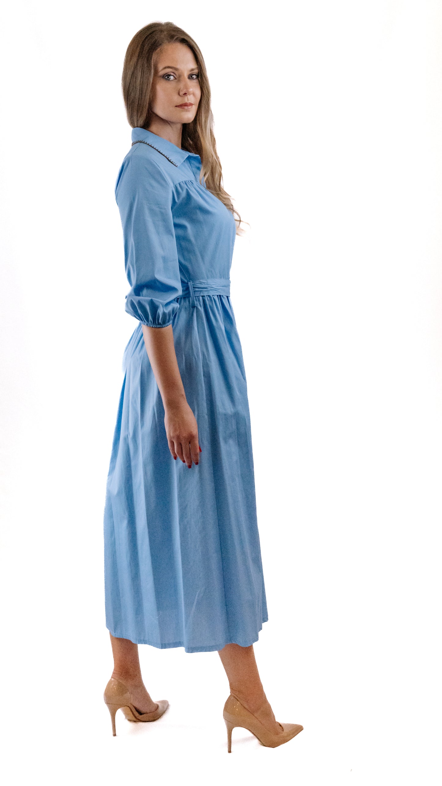 Blue Shirt Dress ll