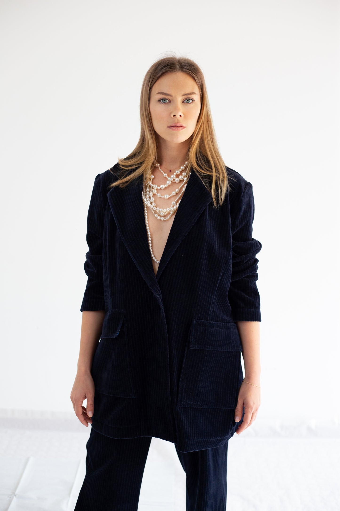 Traje de mujer "violín azul"