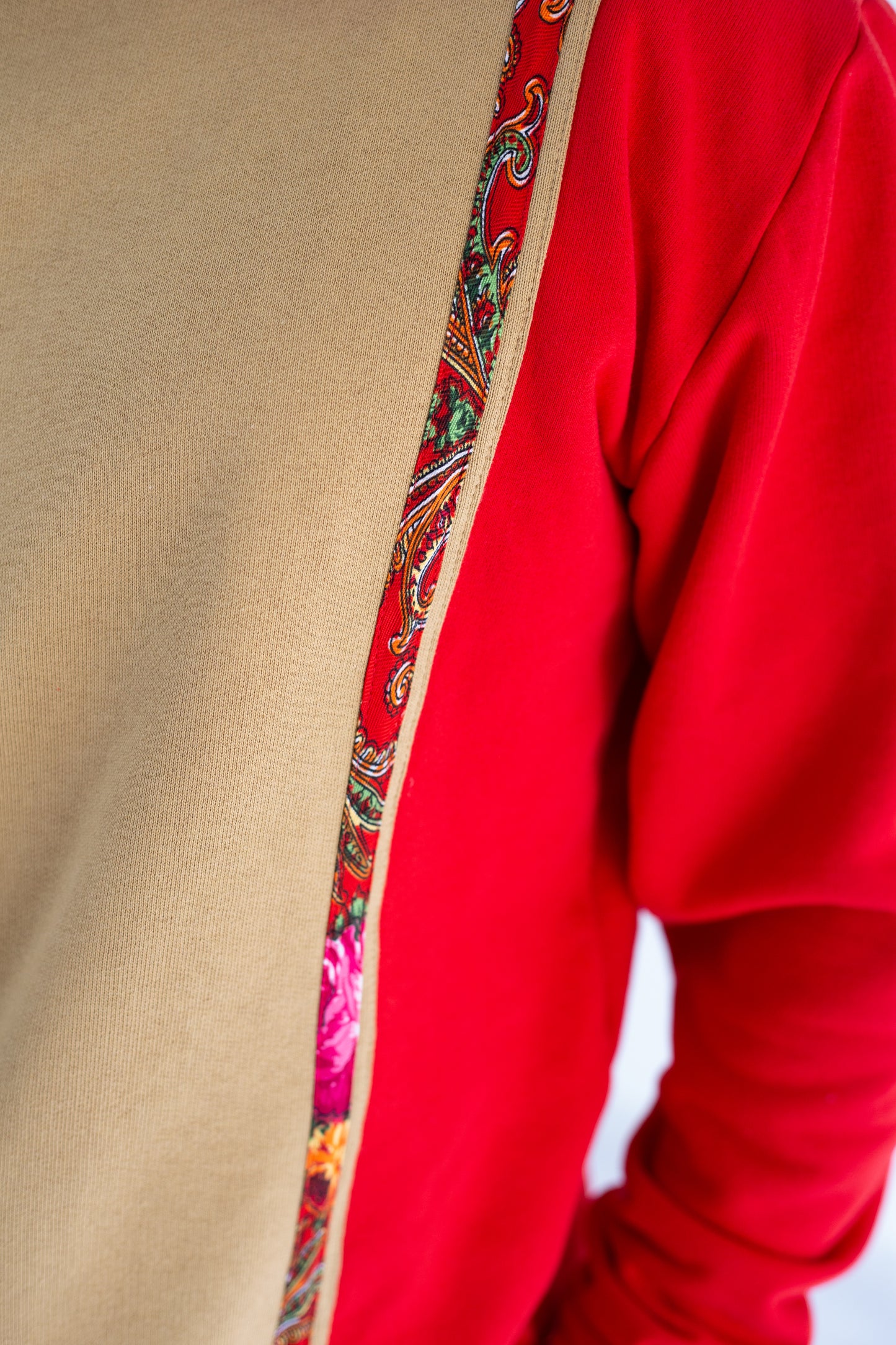 Traje de hombre "Beige con rojo"