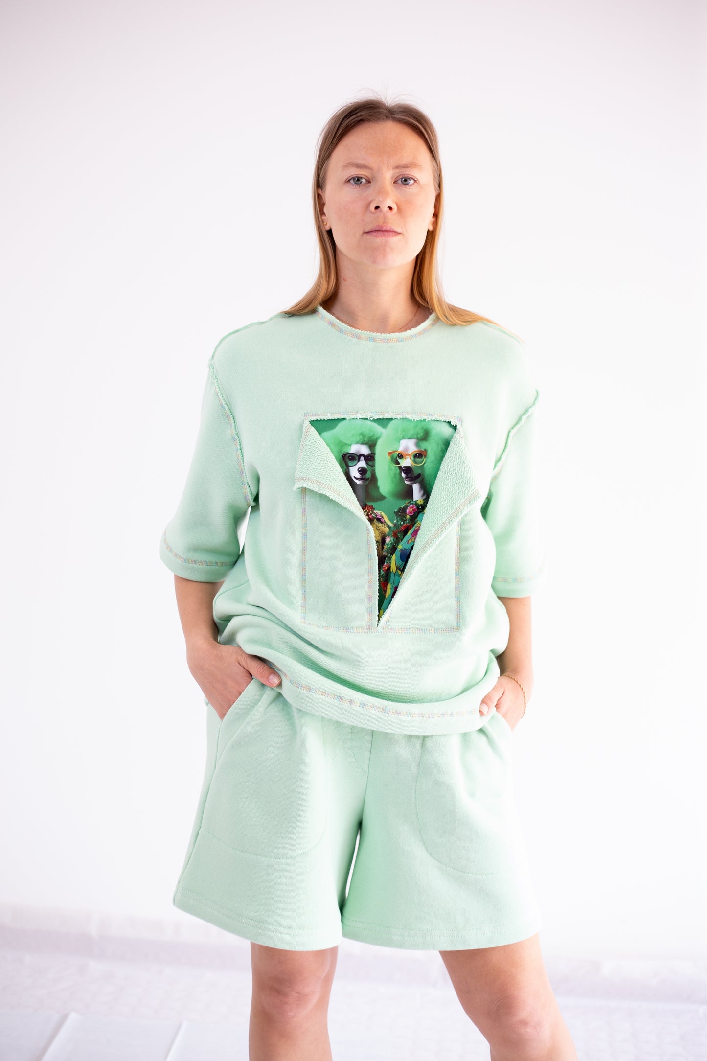 Traje de mujer "Perros" Menta