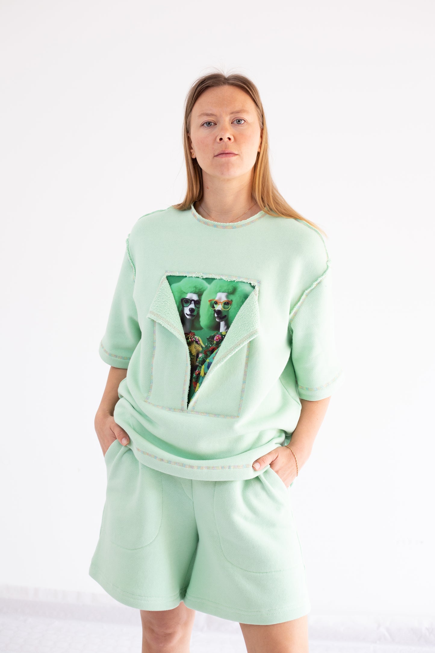 Traje de mujer "Perros" Menta