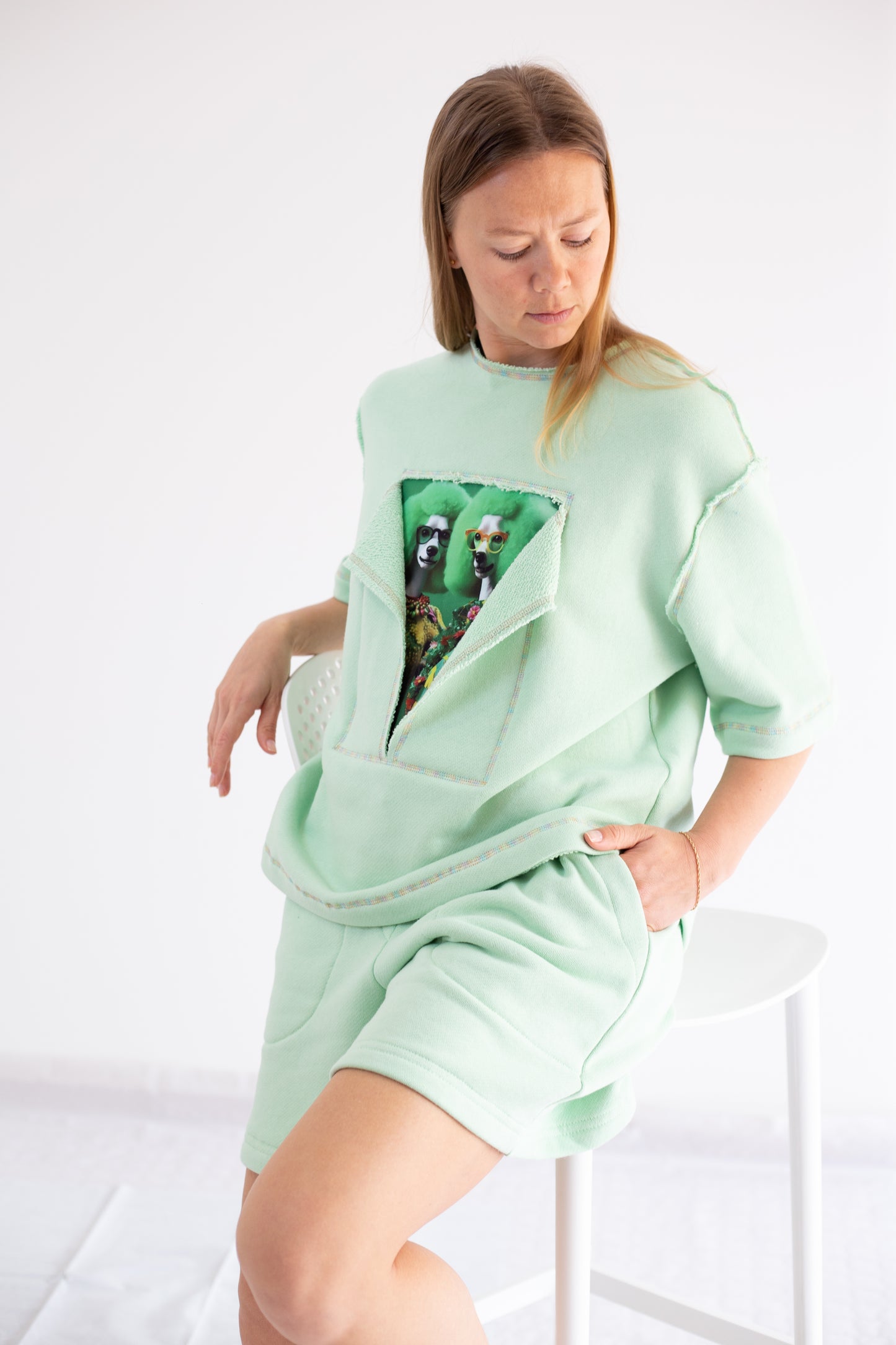 Traje de mujer "Perros" Menta