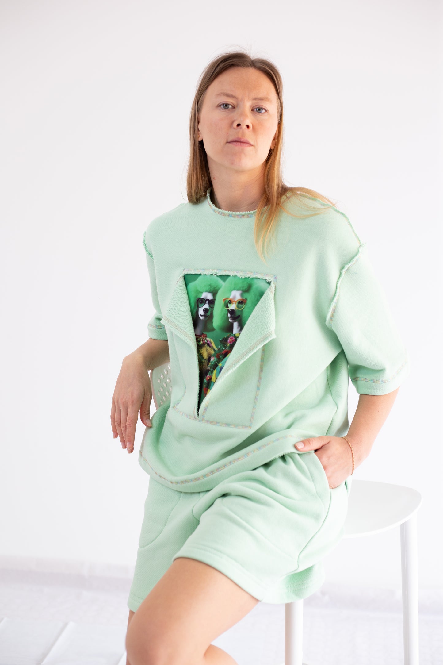 Traje de mujer "Perros" Menta