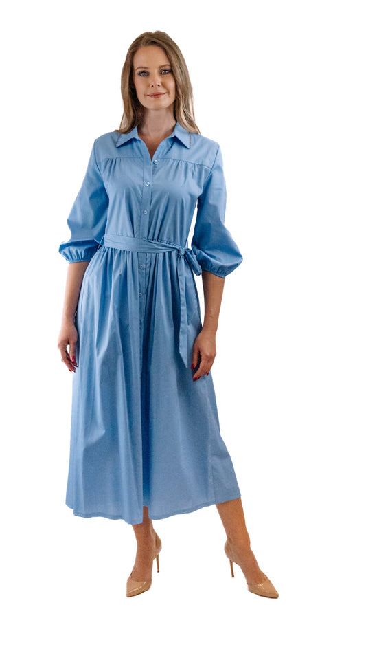 Blue Shirt Dress ll