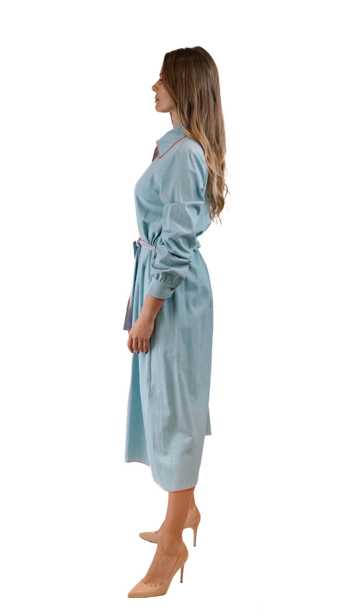 Blue Shirt Dress