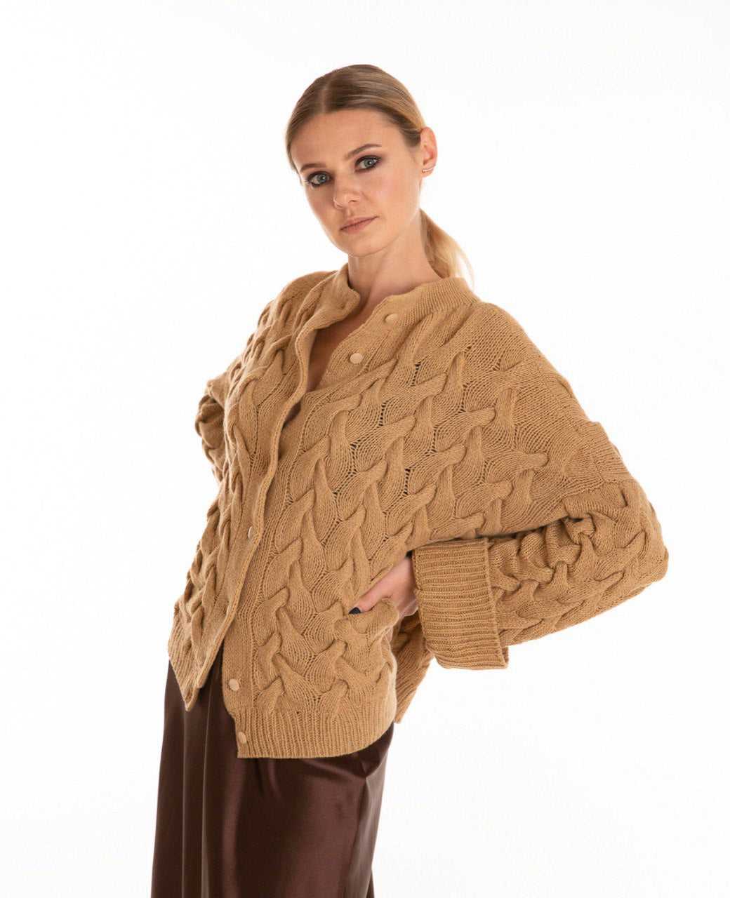 Cashmere Cardigan - Camel