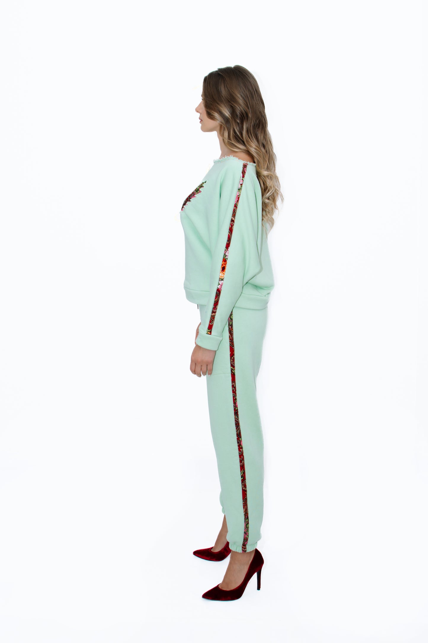 Mint Patterned Elegance Suit